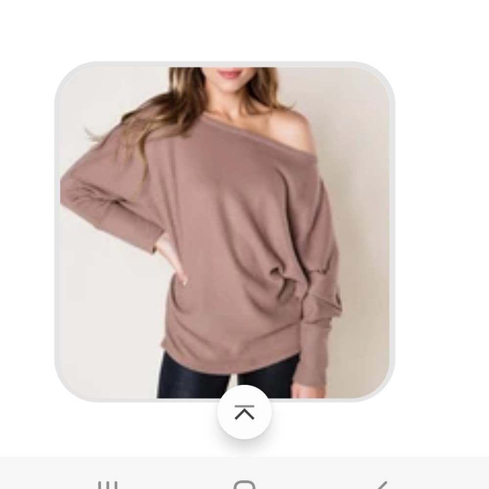 Tan off shoulder top